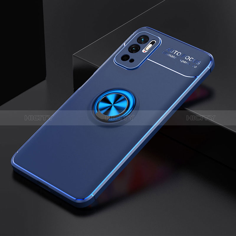 Custodia Silicone Ultra Sottile Morbida Cover con Magnetico Anello Supporto SD2 per Xiaomi POCO M3 Pro 5G