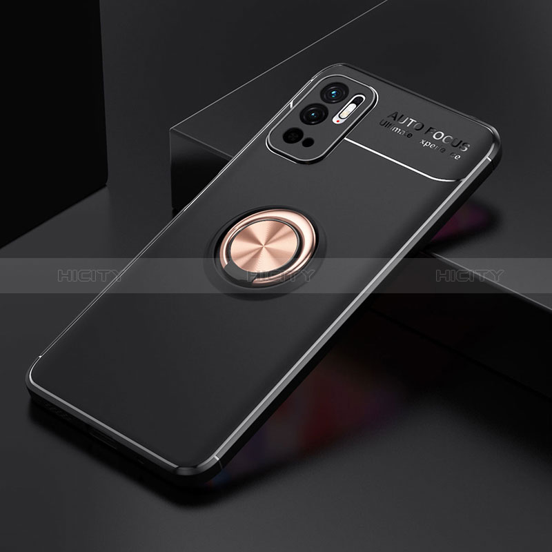 Custodia Silicone Ultra Sottile Morbida Cover con Magnetico Anello Supporto SD2 per Xiaomi POCO M3 Pro 5G