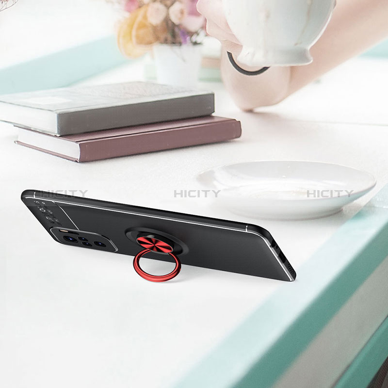 Custodia Silicone Ultra Sottile Morbida Cover con Magnetico Anello Supporto SD2 per Xiaomi Poco M5S