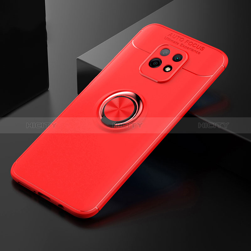 Custodia Silicone Ultra Sottile Morbida Cover con Magnetico Anello Supporto SD2 per Xiaomi Redmi 10X 5G Rosso