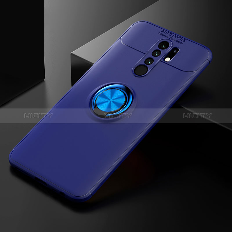 Custodia Silicone Ultra Sottile Morbida Cover con Magnetico Anello Supporto SD2 per Xiaomi Redmi 9