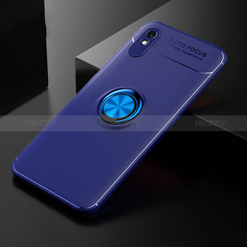 Custodia Silicone Ultra Sottile Morbida Cover con Magnetico Anello Supporto SD2 per Xiaomi Redmi 9A Blu