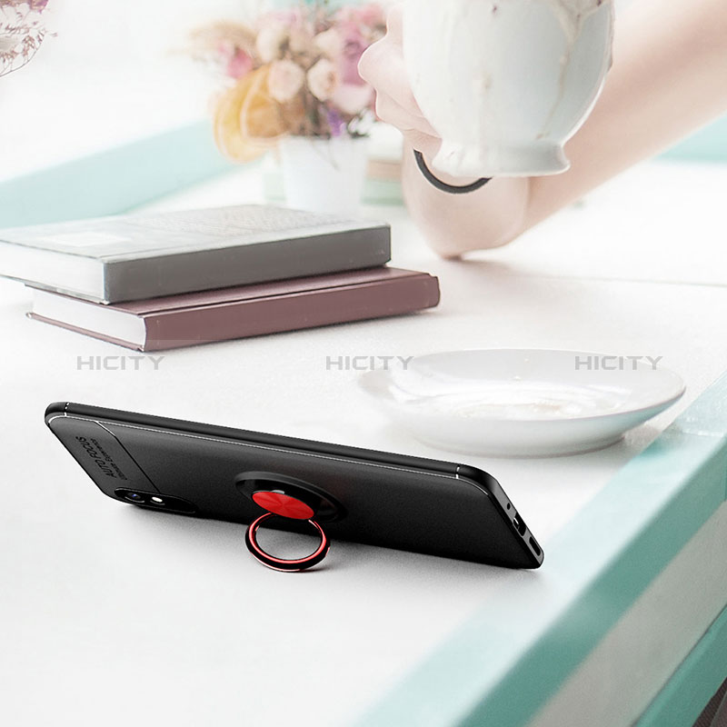 Custodia Silicone Ultra Sottile Morbida Cover con Magnetico Anello Supporto SD2 per Xiaomi Redmi 9AT