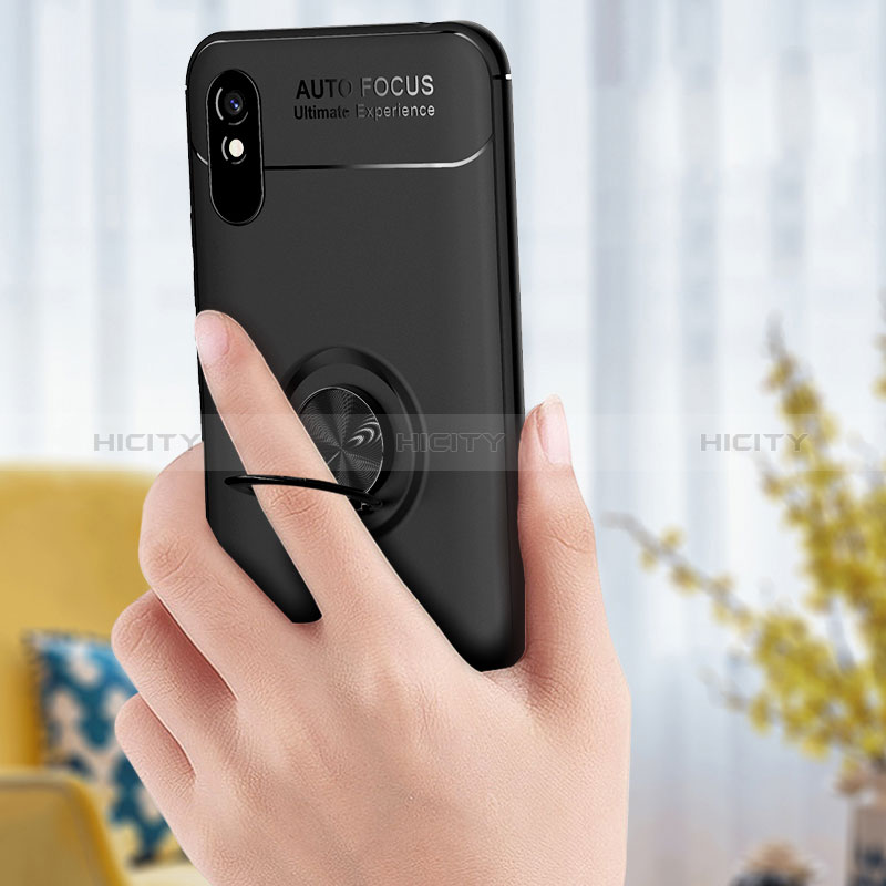 Custodia Silicone Ultra Sottile Morbida Cover con Magnetico Anello Supporto SD2 per Xiaomi Redmi 9AT