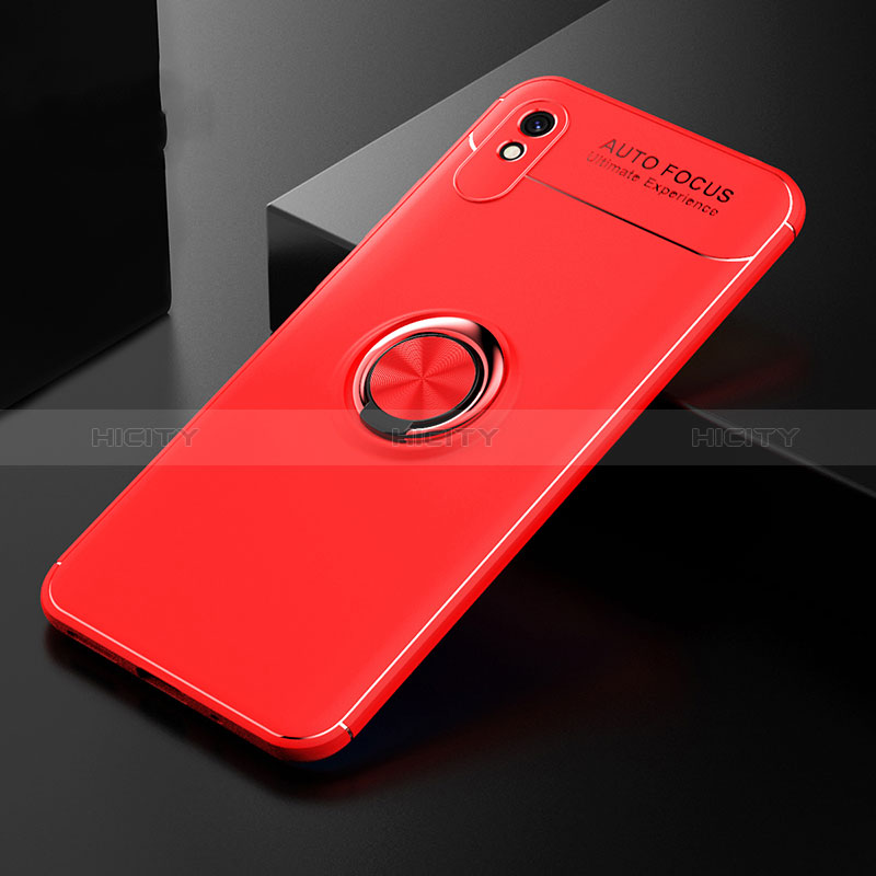 Custodia Silicone Ultra Sottile Morbida Cover con Magnetico Anello Supporto SD2 per Xiaomi Redmi 9i Rosso