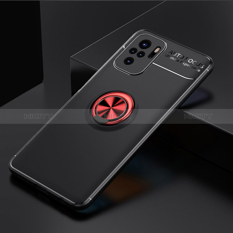 Custodia Silicone Ultra Sottile Morbida Cover con Magnetico Anello Supporto SD2 per Xiaomi Redmi Note 10 4G