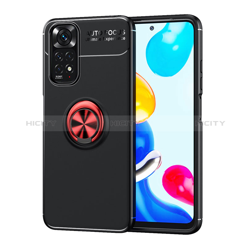 Custodia Silicone Ultra Sottile Morbida Cover con Magnetico Anello Supporto SD2 per Xiaomi Redmi Note 11S 4G