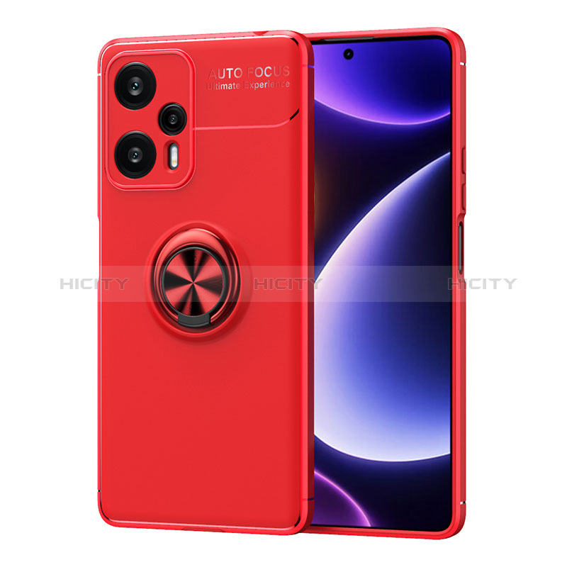 Custodia Silicone Ultra Sottile Morbida Cover con Magnetico Anello Supporto SD2 per Xiaomi Redmi Note 12 Turbo 5G