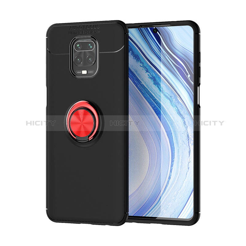 Custodia Silicone Ultra Sottile Morbida Cover con Magnetico Anello Supporto SD2 per Xiaomi Redmi Note 9 Pro