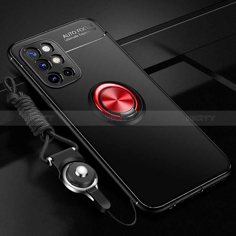 Custodia Silicone Ultra Sottile Morbida Cover con Magnetico Anello Supporto SD3 per OnePlus 9R 5G