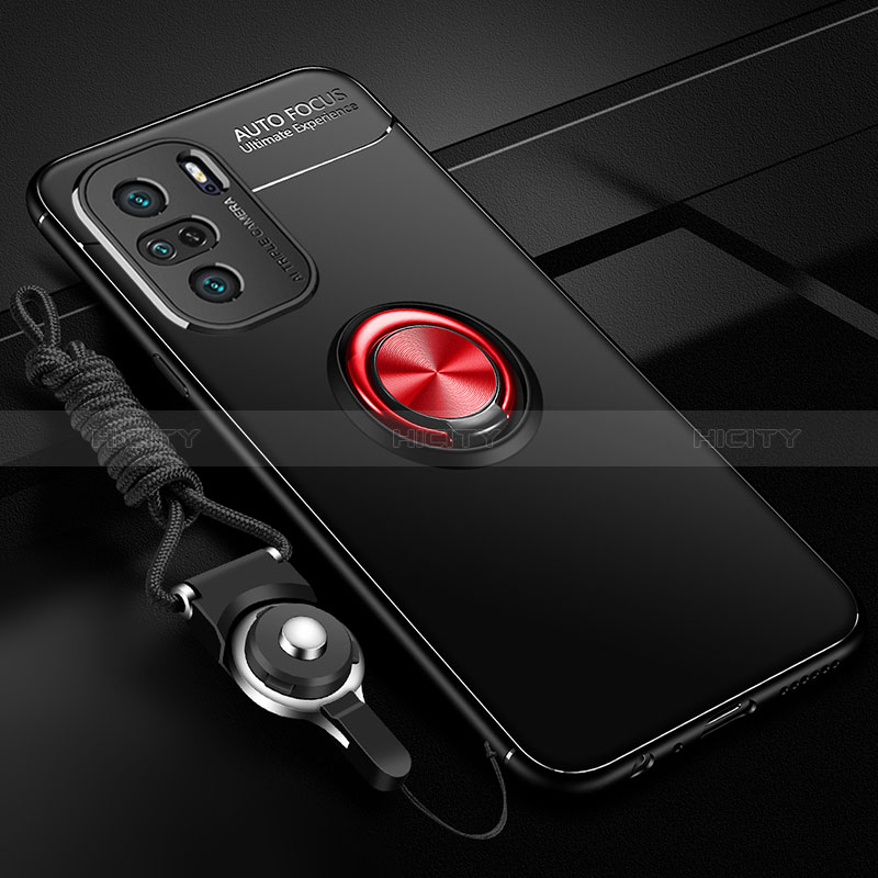 Custodia Silicone Ultra Sottile Morbida Cover con Magnetico Anello Supporto SD3 per Xiaomi Poco F3 5G