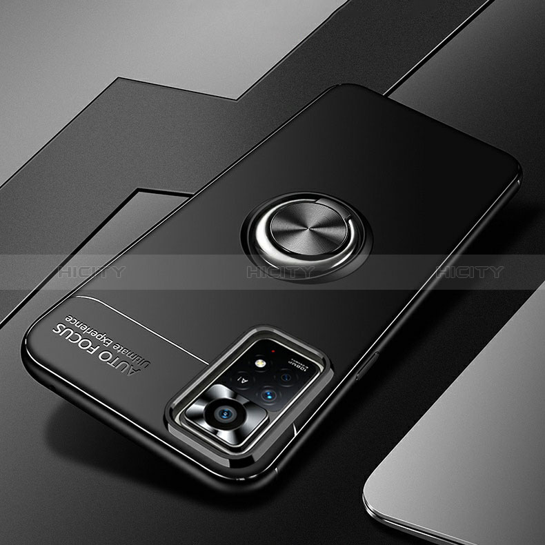 Custodia Silicone Ultra Sottile Morbida Cover con Magnetico Anello Supporto SD3 per Xiaomi Poco X4 Pro 5G