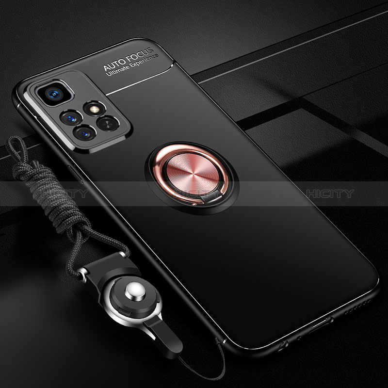 Custodia Silicone Ultra Sottile Morbida Cover con Magnetico Anello Supporto SD3 per Xiaomi Redmi 10 (2022)