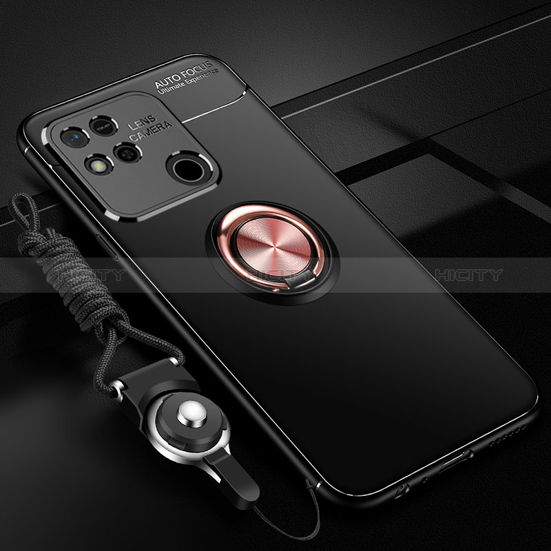 Custodia Silicone Ultra Sottile Morbida Cover con Magnetico Anello Supporto SD3 per Xiaomi Redmi 10A 4G