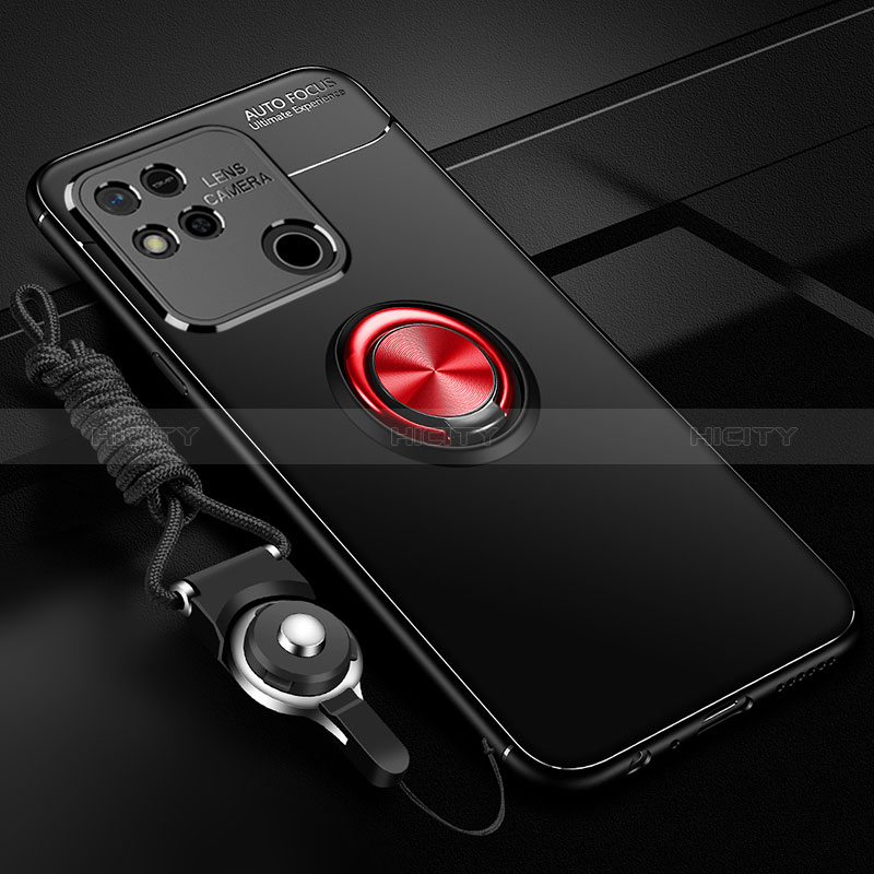 Custodia Silicone Ultra Sottile Morbida Cover con Magnetico Anello Supporto SD3 per Xiaomi Redmi 10A 4G