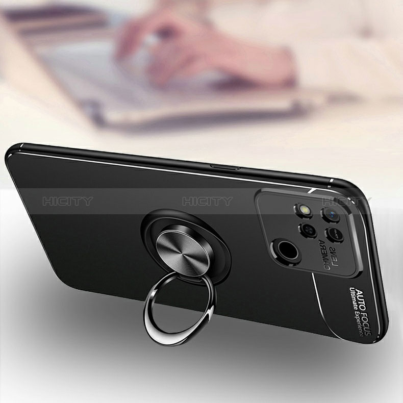 Custodia Silicone Ultra Sottile Morbida Cover con Magnetico Anello Supporto SD3 per Xiaomi Redmi 9C NFC