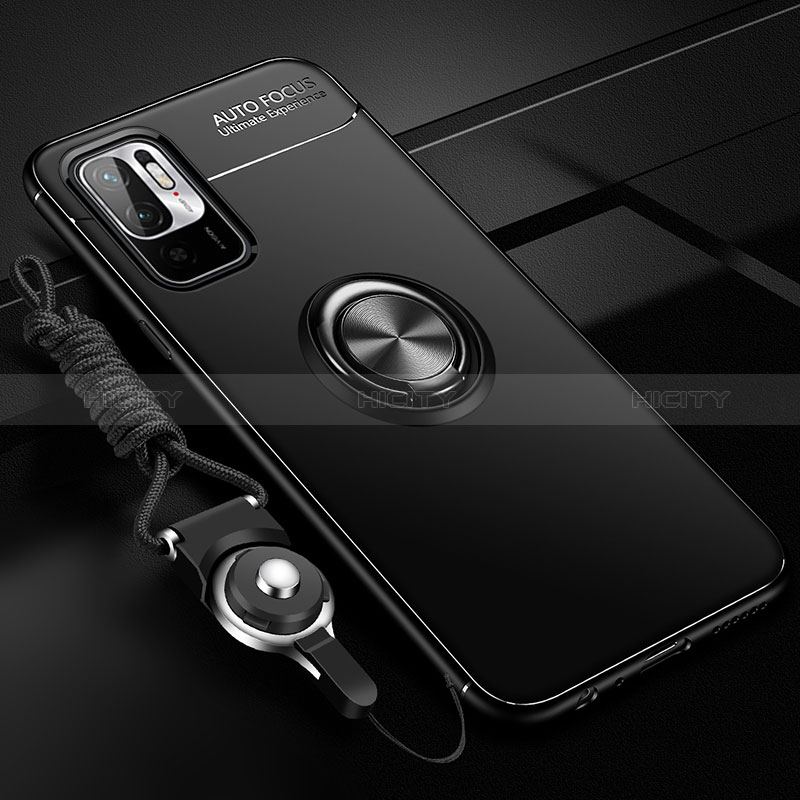 Custodia Silicone Ultra Sottile Morbida Cover con Magnetico Anello Supporto SD3 per Xiaomi Redmi Note 10T 5G