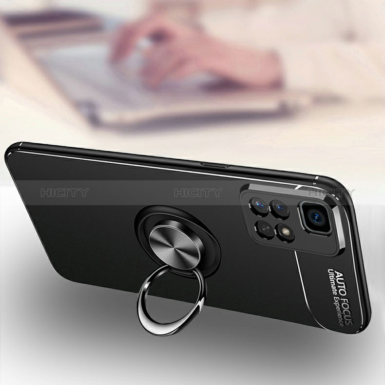 Custodia Silicone Ultra Sottile Morbida Cover con Magnetico Anello Supporto SD3 per Xiaomi Redmi Note 11S 5G