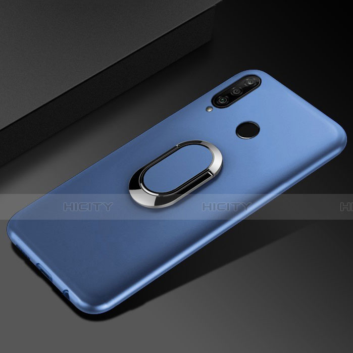 Custodia Silicone Ultra Sottile Morbida Cover con Magnetico Anello Supporto T01 per Huawei Honor 10i