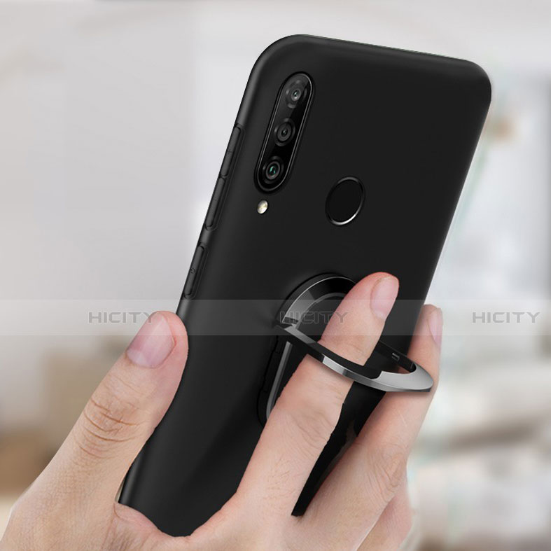 Custodia Silicone Ultra Sottile Morbida Cover con Magnetico Anello Supporto T01 per Huawei Honor 10i