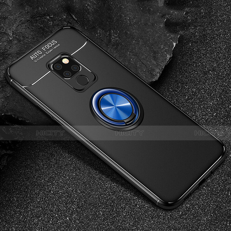 Custodia Silicone Ultra Sottile Morbida Cover con Magnetico Anello Supporto T01 per Huawei Mate 20