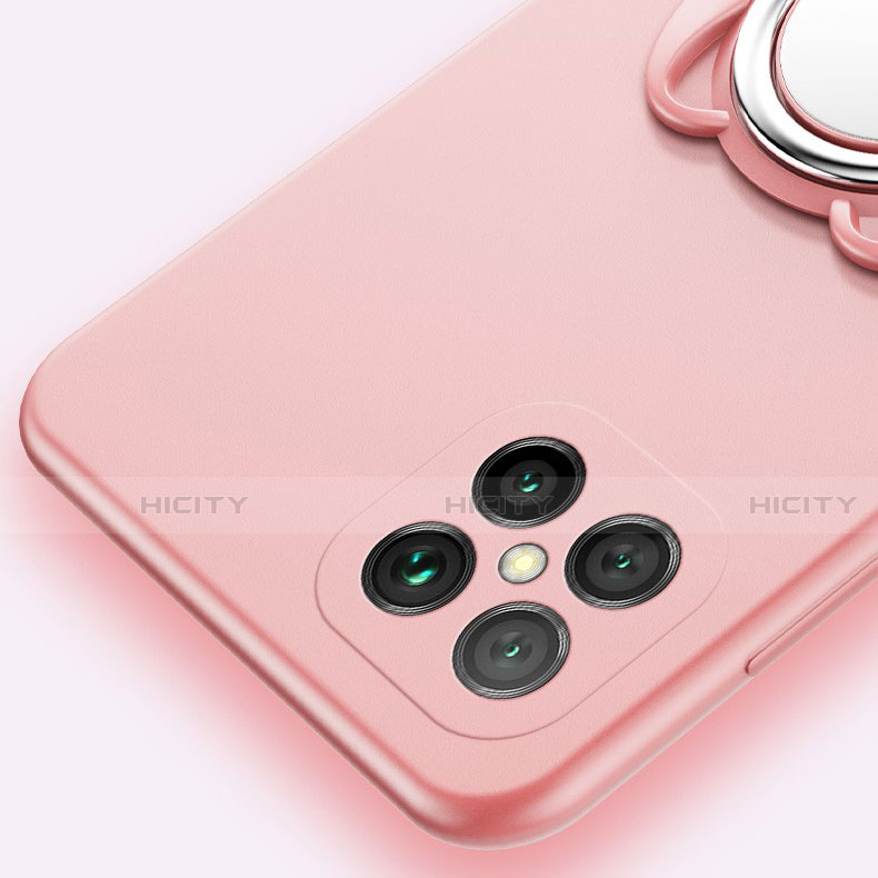 Custodia Silicone Ultra Sottile Morbida Cover con Magnetico Anello Supporto T01 per Huawei Nova 8 SE 5G