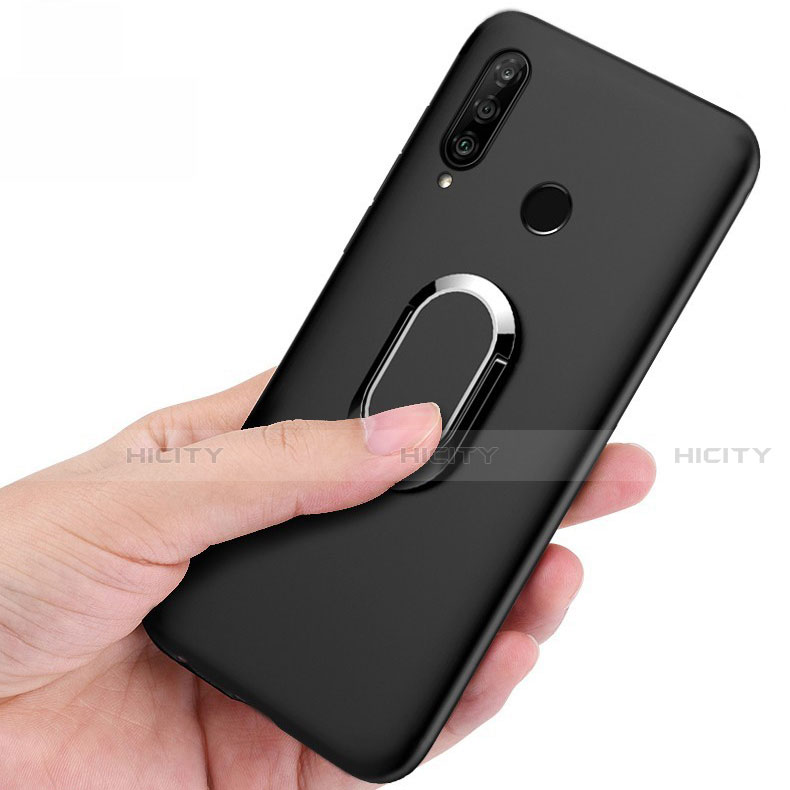 Custodia Silicone Ultra Sottile Morbida Cover con Magnetico Anello Supporto T01 per Huawei P Smart+ Plus (2019)