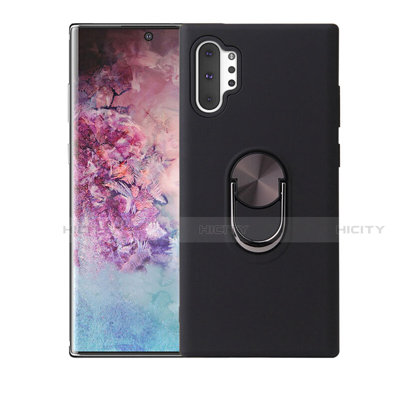 Custodia Silicone Ultra Sottile Morbida Cover con Magnetico Anello Supporto T01 per Samsung Galaxy Note 10 Plus