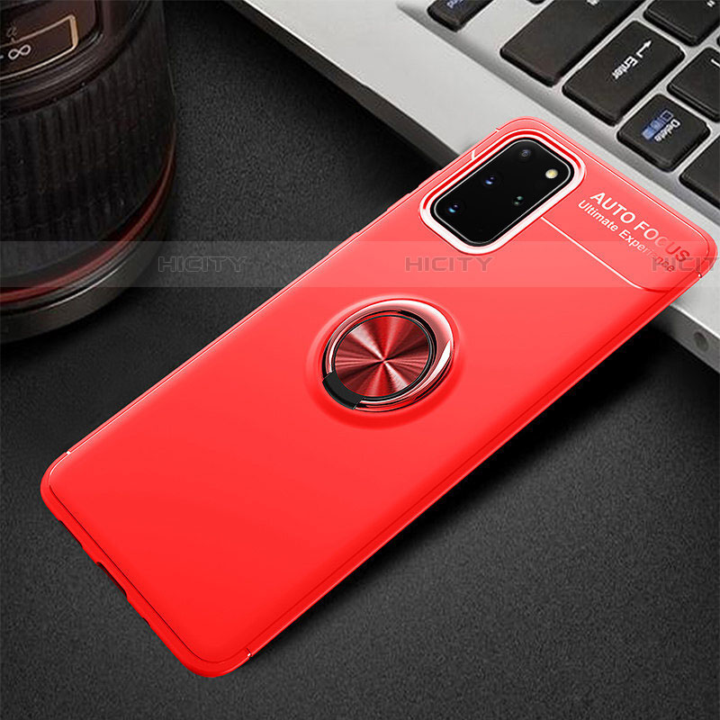 Custodia Silicone Ultra Sottile Morbida Cover con Magnetico Anello Supporto T01 per Samsung Galaxy S20 Plus 5G