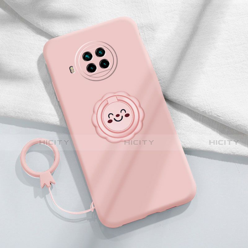 Custodia Silicone Ultra Sottile Morbida Cover con Magnetico Anello Supporto T01 per Xiaomi Mi 10i 5G