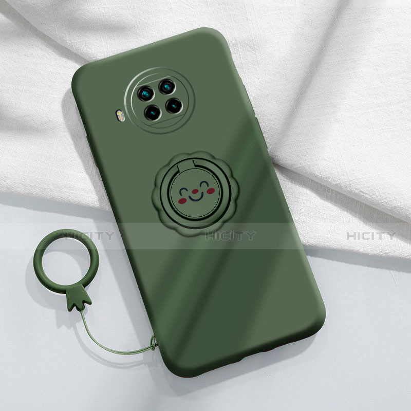 Custodia Silicone Ultra Sottile Morbida Cover con Magnetico Anello Supporto T01 per Xiaomi Mi 10T Lite 5G