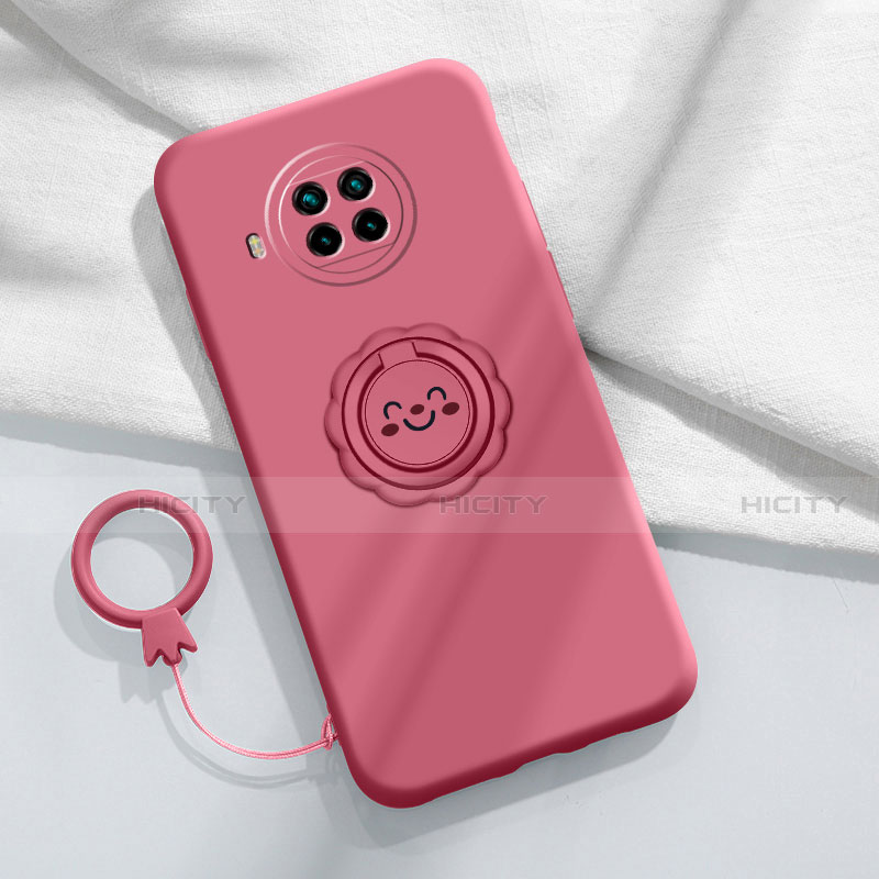 Custodia Silicone Ultra Sottile Morbida Cover con Magnetico Anello Supporto T01 per Xiaomi Mi 10T Lite 5G