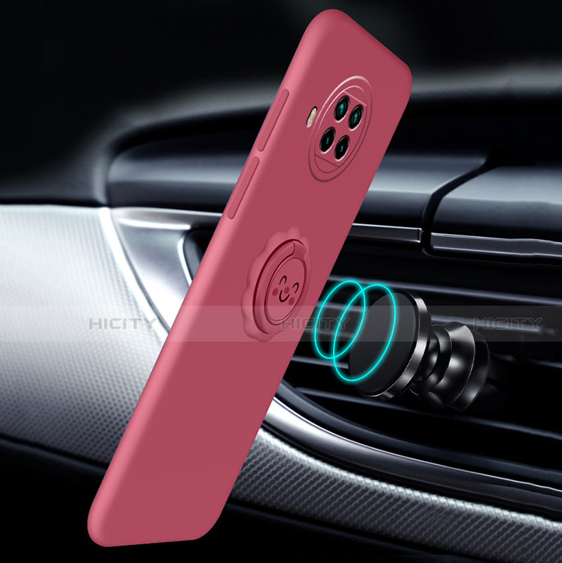 Custodia Silicone Ultra Sottile Morbida Cover con Magnetico Anello Supporto T01 per Xiaomi Mi 10T Lite 5G