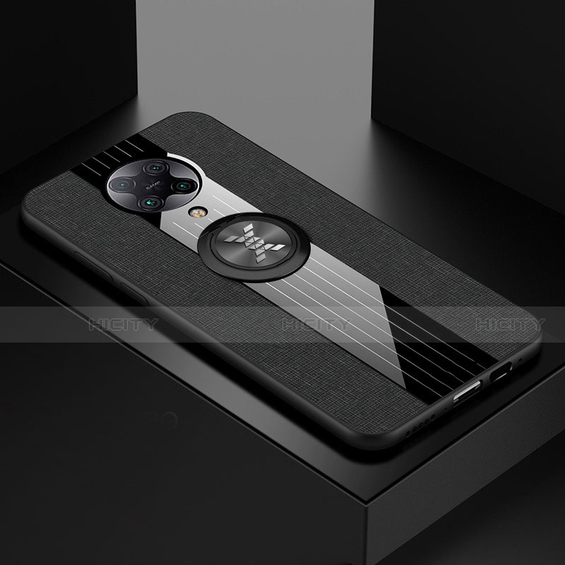 Custodia Silicone Ultra Sottile Morbida Cover con Magnetico Anello Supporto T01 per Xiaomi Redmi K30 Pro Zoom