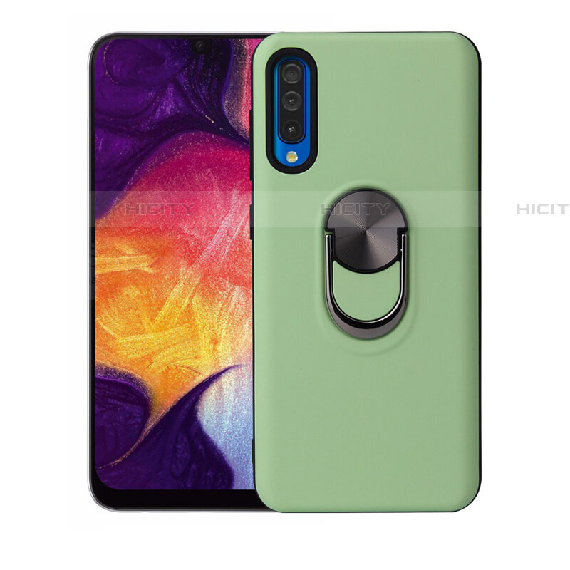 Custodia Silicone Ultra Sottile Morbida Cover con Magnetico Anello Supporto T02 per Samsung Galaxy A70S Verde