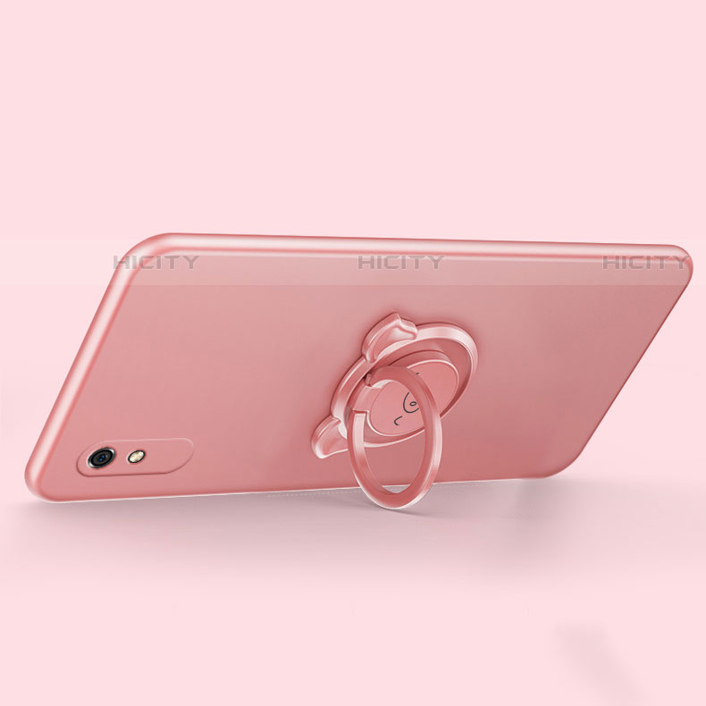 Custodia Silicone Ultra Sottile Morbida Cover con Magnetico Anello Supporto T02 per Xiaomi Redmi 9i