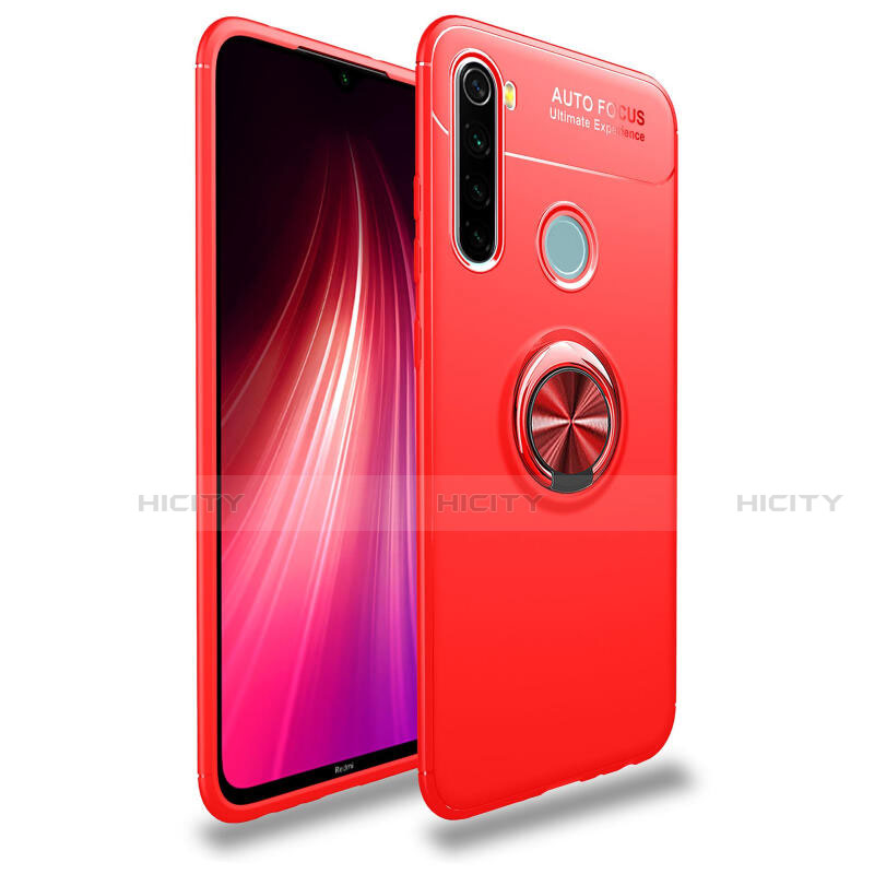 Custodia Silicone Ultra Sottile Morbida Cover con Magnetico Anello Supporto T02 per Xiaomi Redmi Note 8