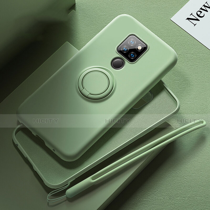 Custodia Silicone Ultra Sottile Morbida Cover con Magnetico Anello Supporto T03 per Huawei Mate 20