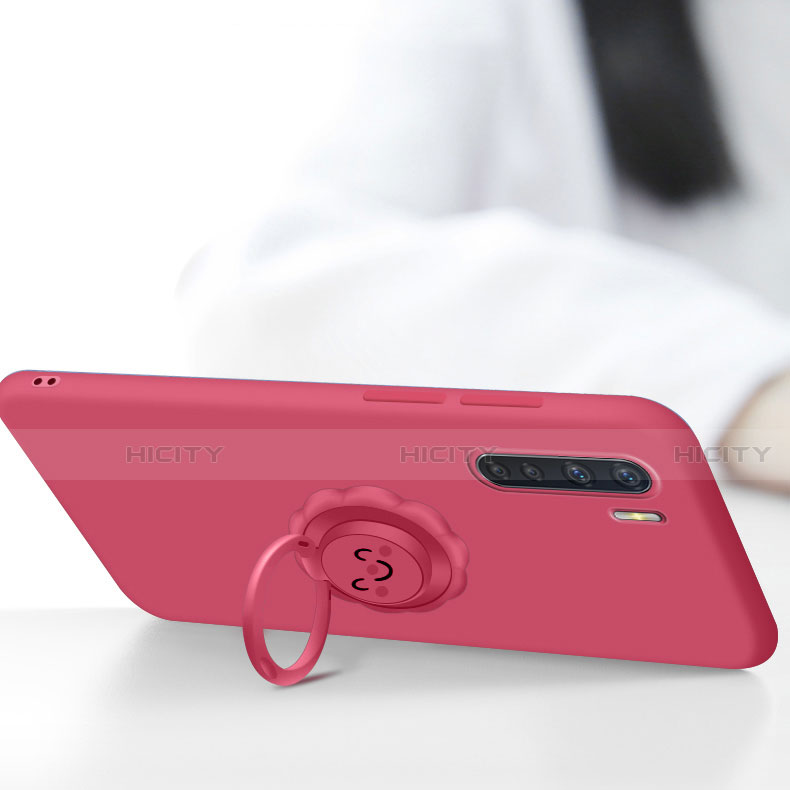 Custodia Silicone Ultra Sottile Morbida Cover con Magnetico Anello Supporto T04 per Oppo K7 5G