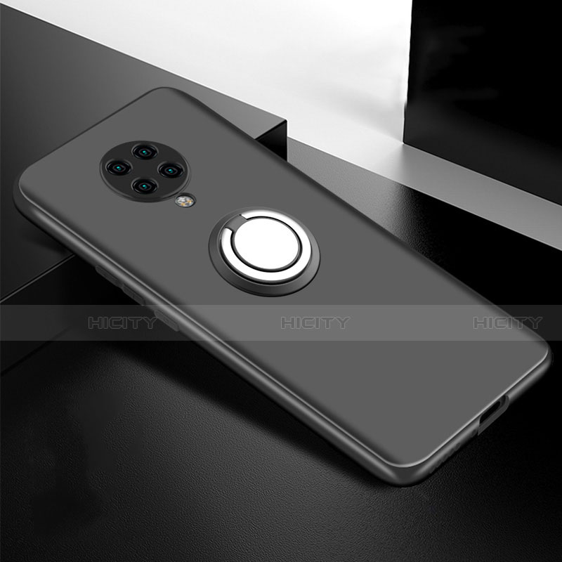 Custodia Silicone Ultra Sottile Morbida Cover con Magnetico Anello Supporto T04 per Xiaomi Redmi K30 Pro Zoom
