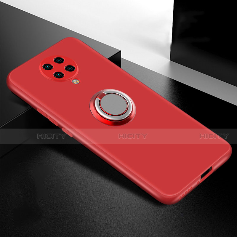 Custodia Silicone Ultra Sottile Morbida Cover con Magnetico Anello Supporto T04 per Xiaomi Redmi K30 Pro Zoom
