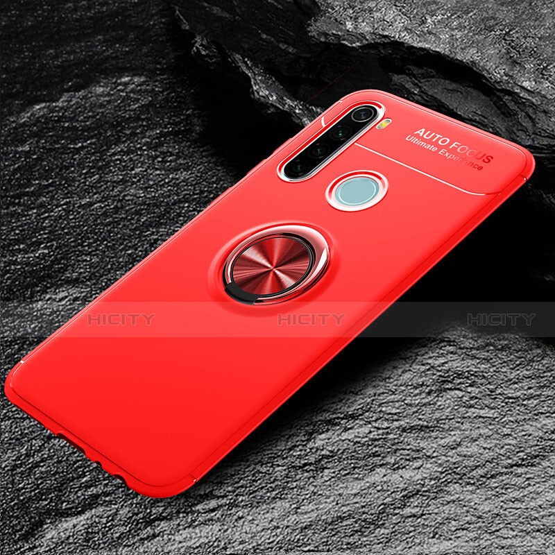 Custodia Silicone Ultra Sottile Morbida Cover con Magnetico Anello Supporto T04 per Xiaomi Redmi Note 8