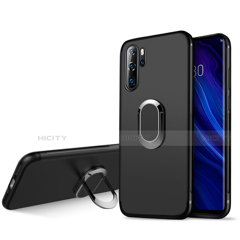 Custodia Silicone Ultra Sottile Morbida Cover con Magnetico Anello Supporto T05 per Huawei P30 Pro New Edition