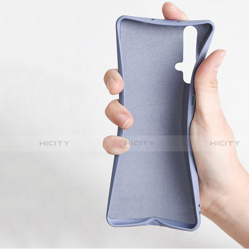 Custodia Silicone Ultra Sottile Morbida Cover con Magnetico Anello Supporto T06 per Huawei Nova 5T