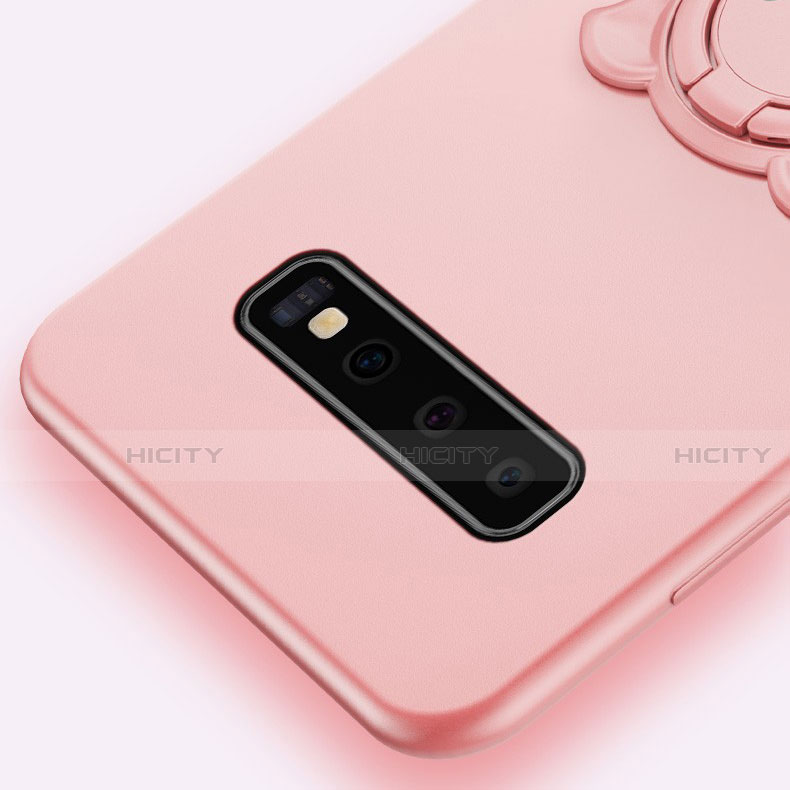 Custodia Silicone Ultra Sottile Morbida Cover con Magnetico Anello Supporto T06 per Samsung Galaxy S10 5G