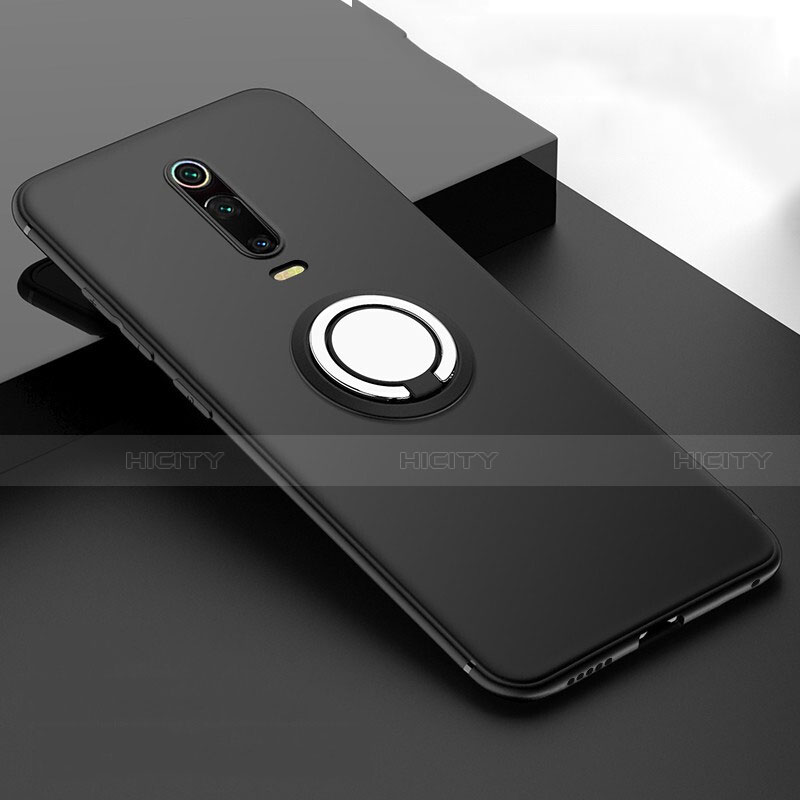 Custodia Silicone Ultra Sottile Morbida Cover con Magnetico Anello Supporto T06 per Xiaomi Mi 9T Pro