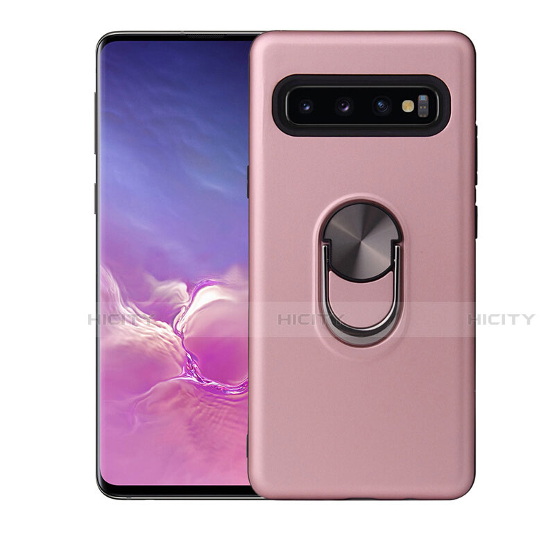 Custodia Silicone Ultra Sottile Morbida Cover con Magnetico Anello Supporto T07 per Samsung Galaxy S10 5G