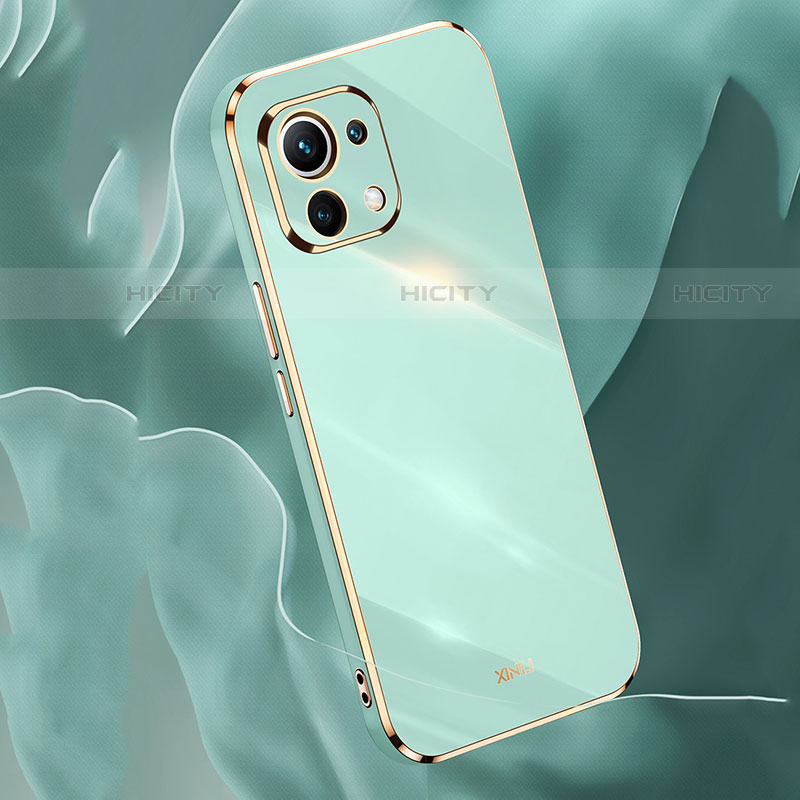 Custodia Silicone Ultra Sottile Morbida Cover con Magnetico Anello Supporto T07 per Xiaomi Mi 11 Lite 4G