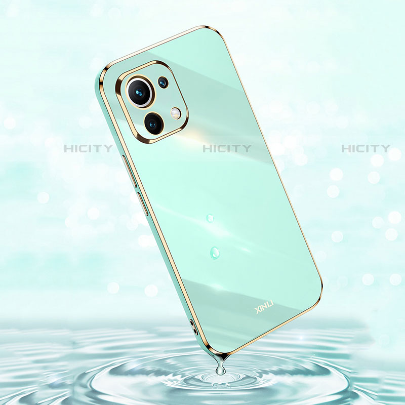 Custodia Silicone Ultra Sottile Morbida Cover con Magnetico Anello Supporto T07 per Xiaomi Mi 11 Lite 4G