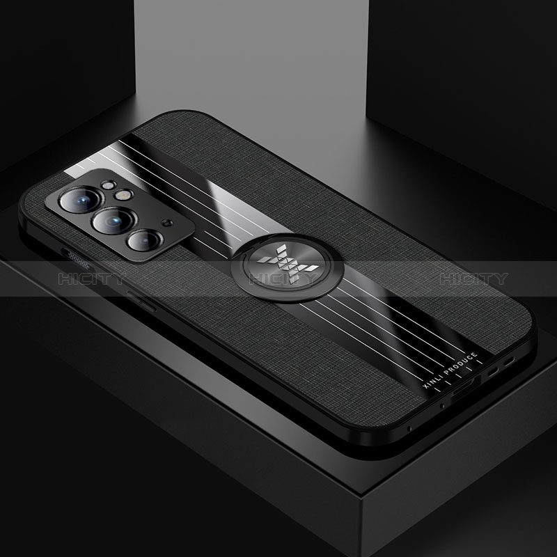 Custodia Silicone Ultra Sottile Morbida Cover con Magnetico Anello Supporto X01L per OnePlus 9RT 5G